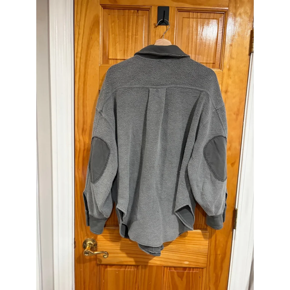 Free People Ruby Jacket Women’s Grey Fleece Oversized Casual Shacket XS - Picture 3 of 8